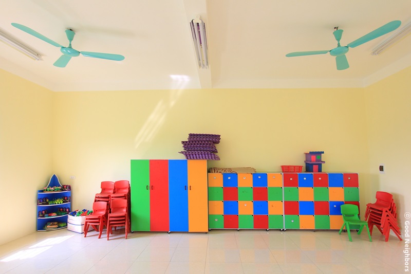 완공된 동라이 유치원 내부 모습