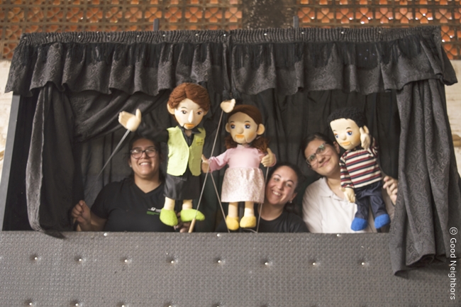 어린이날행사를 진행 중인 모습