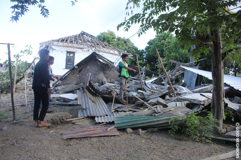인도네시아 지진 피해 지역 모습