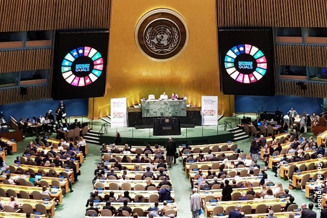 un 고위급 정치포럼 회의 모습