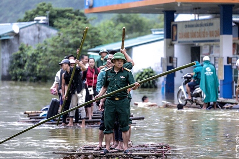 베트남 홍수피해 지역 모습