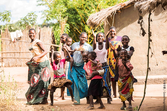 결연아동이 웃고있는모습