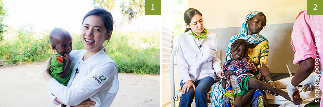 1. 추자현 씨 품에 안긴 알리 2. 보건소에서 치료를 받고 있는 켈루 이미지