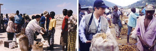 사진5. 소말리아 내전 긴급구호 현장 사진6. 르완다 내전 긴급구호 현장 
