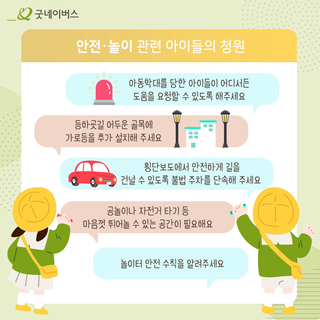 안전/놀이 관련 아이들의 청원