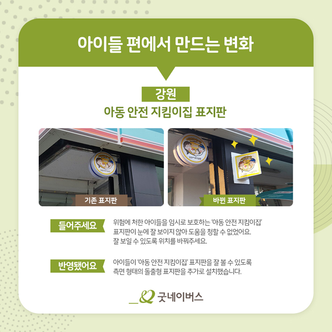 아이들 편에서 만드는 변화 강원 지역