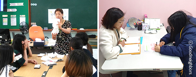 미술치료 및 상담 활동 과정 이미지