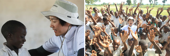  (좌) 2011년 탄자니아 봉사활동, (우) 2013년 니제르 봉사활동