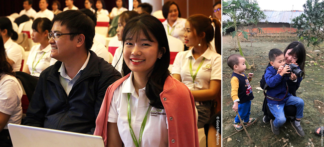 베트남 남차현대리의 봉사활동 모습