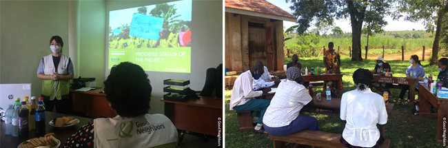 베트남 남차현대리의 봉사활동 모습